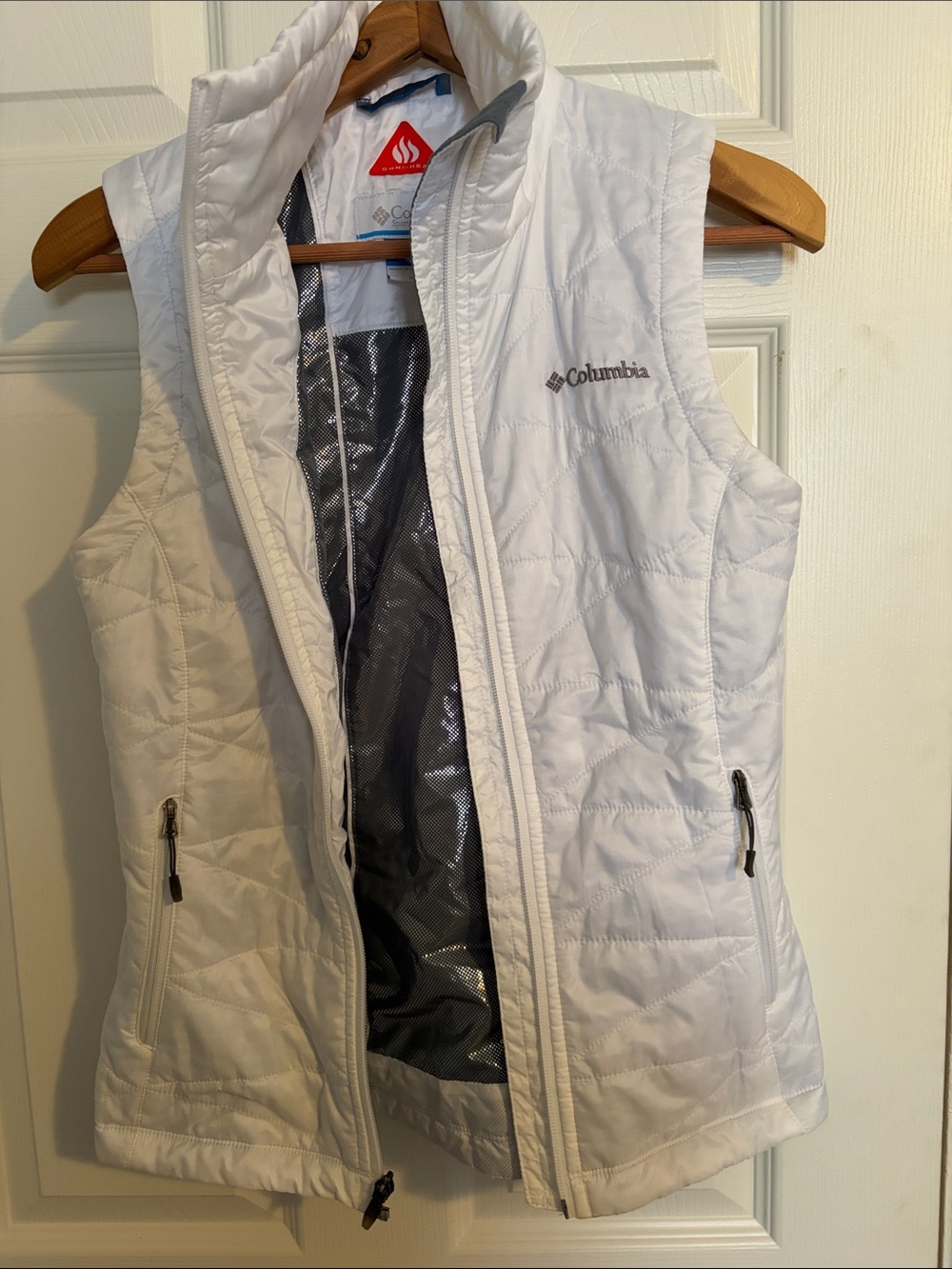Columbia White Quilted Women's Insulated Vest